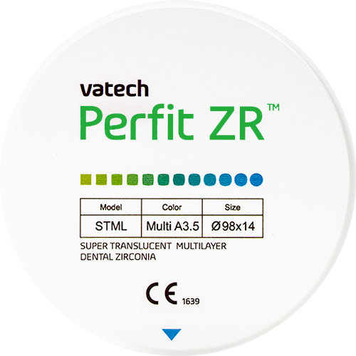 Диск многослойный из диоксида циркония Perfit ZR STML, оттенок А3.5 25 мм, Vatech