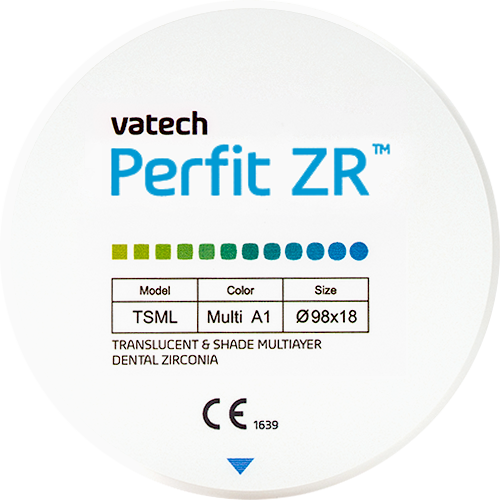 Диск многослойный из диоксида циркония Perfit ZR TSML, оттенок А3.5 25 мм, Vatech